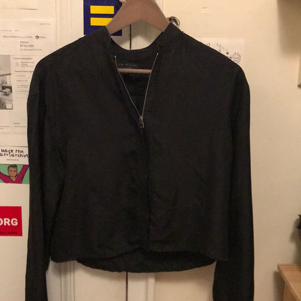 Rag&Bone Oversized Silk Metal Detailed Blouse